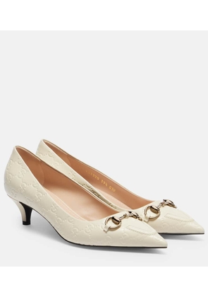 Gucci Erin GG Horsebit leather pumps