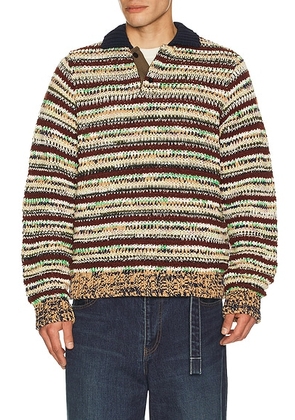 Sacai Mix Knit Pullover in Beige Multi - Beige. Size 4 (also in 2).