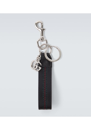 Gucci Double G leather keychain