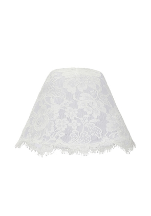 Rowen Rose Cloche Hat in White - White. Size all.