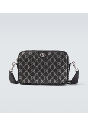 Gucci GG leather-trimmed shoulder bag