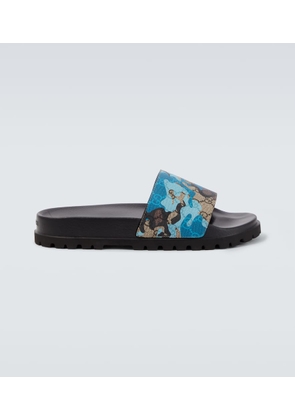 Gucci GG canvas slides
