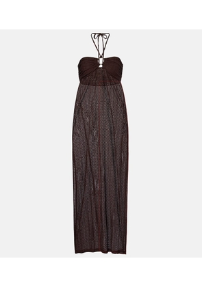 Melissa Odabash Harriet keyhole halterneck maxi dress