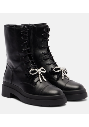 Jimmy Choo Averi bow-detail leather lace-up boots