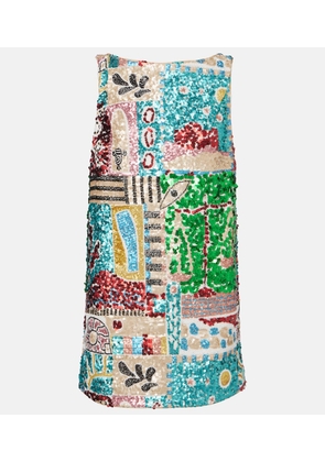 Alemais x LRNCE Jazz sequined linen minidress