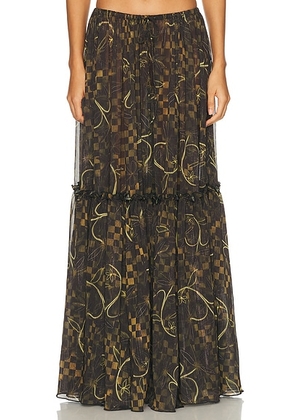 SIEDRES Arabella Skirt in Multi - Black, Green. Size L (also in M, S, XS).