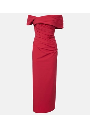 Rachel Gilbert Gale draped off-shoulder cocktail dress