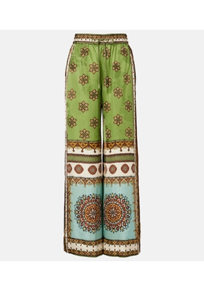 Alemais Contina jacquard palazzo pants