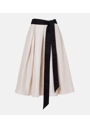 'S Max Mara Baschi pleated cotton-blend midi skirt