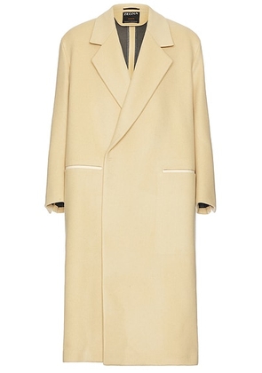 Zegna Trofeo Cashmere Coat in Light Beige - Beige. Size 48 (also in ).