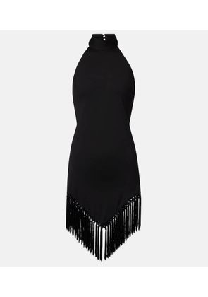 Taller Marmo Ares fringed jersey minidress