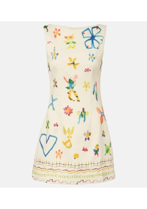 Alemais Sidi floral linen-blend minidress