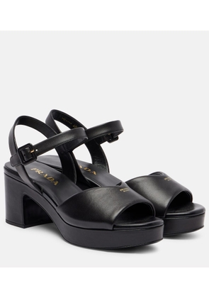 Prada Leather platform sandals