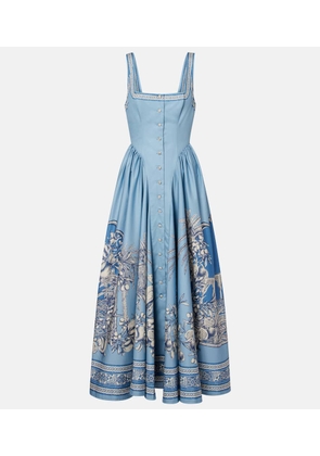 Alemais Villa Romantica cotton midi dress