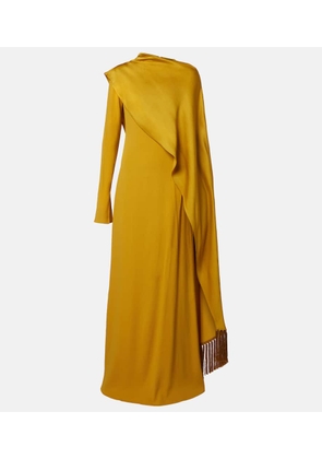 Taller Marmo Mounia caped crepe cady gown