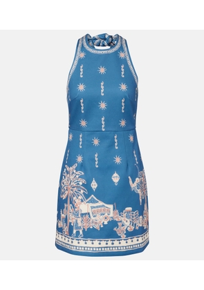 Alemais Acacia printed halterneck cotton minidress