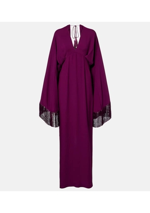 Taller Marmo Magnifique fringed gown