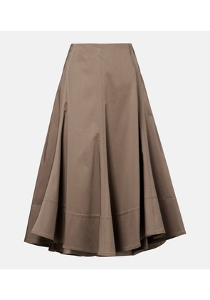 Proenza Schouler Janan cotton-blend sateen midi skirt
