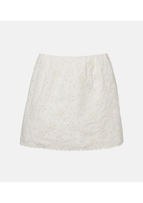 Posse Salma embroidered cotton miniskirt