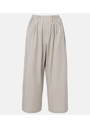 Proenza Schouler White Label Meadow checked cotton wide-leg pants