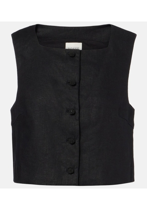 Posse Rio linen crop top