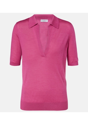 Gabriela Hearst Frank cashmere and silk polo shirt