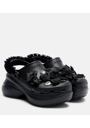Balenciaga x Crocs Jibbitz platform mules
