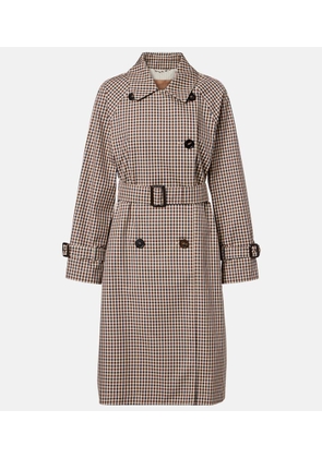 Max Mara Fate gingham cotton-blend trench coat