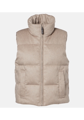 Max Mara Quilted cashmere down vest
