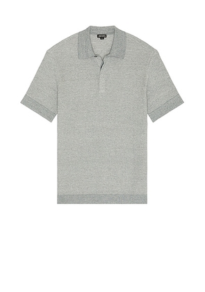 Zegna Cotton Linen And Silk Polo in Grey Melange - Grey. Size 52 (also in ).