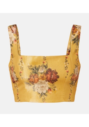 Agua by Agua Bendita Amanda floral cotton-blend crop top