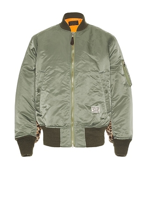 WACKO MARIA Ma-1 Flight Jacket in Khaki - Olive. Size M (also in ).