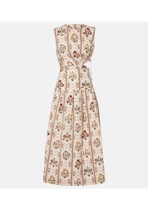 Agua by Agua Bendita Otono Andes floral cotton midi dress