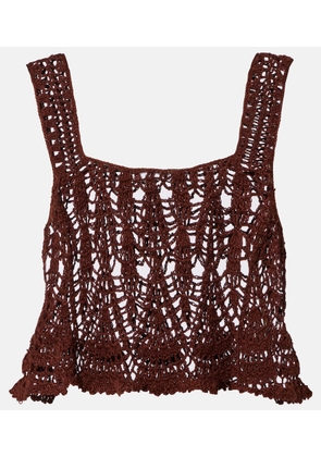 Anna Kosturova Crochet cotton crop top