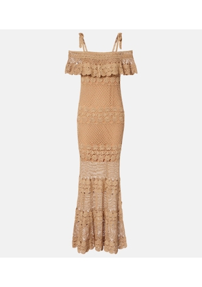 Anna Kosturova Marianne crochet cotton maxi dress