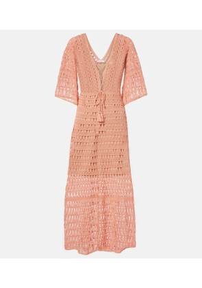 Anna Kosturova Crochet cotton midi dress