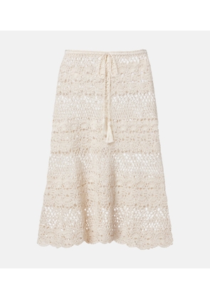 Anna Kosturova Marianne crochet cotton midi skirt