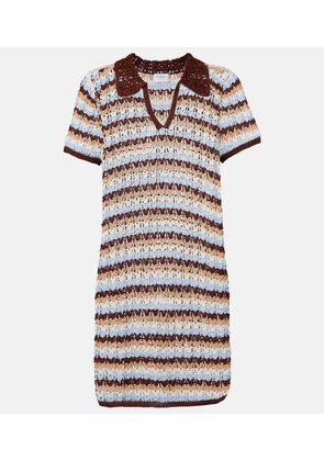 Anna Kosturova Crochet cotton polo dress