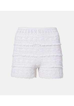 Anna Kosturova Deauville crochet cotton shorts