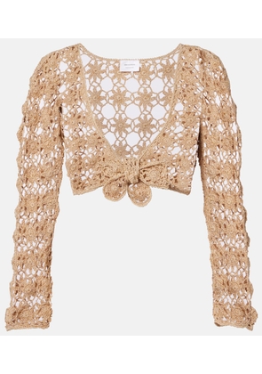 Anna Kosturova Bella Ballerina crochet cotton crop top