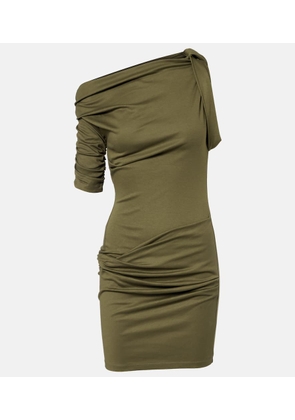 Jacquemus Draped cotton and silk minidress