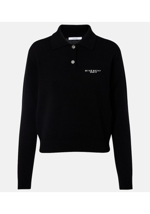 Givenchy Logo wool and cashmere polo sweater