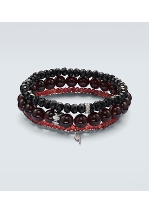 Sydney Evan 14kt white gold set of 3 bracelets with diamonds and gemstones