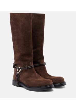 Bottega Veneta James Knot suede knee-high boots