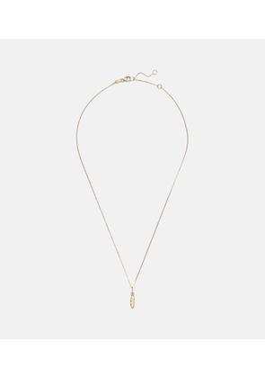 Stone and Strand 14kt gold pendant necklace with diamonds