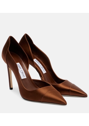 Jimmy Choo Brigitte 100 satin pumps