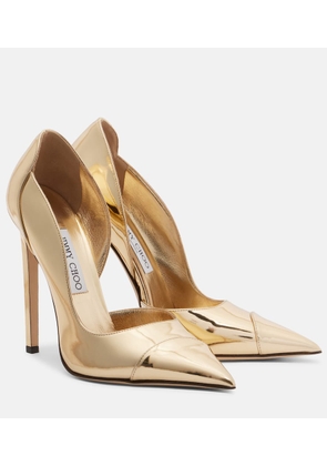 Jimmy Choo Brigitte 120 mirrored leather pumps