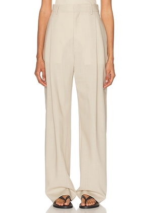 WARDROBE.NYC Mid Rise Trouser in Sand - Beige. Size XS (also in XL).