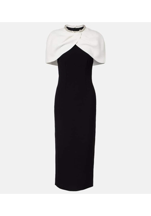 Roland Mouret Crystal-embellished crepe cocktail dress