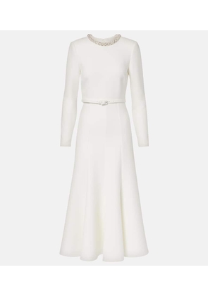 Roland Mouret Crystal-embellished crepe cocktail dress